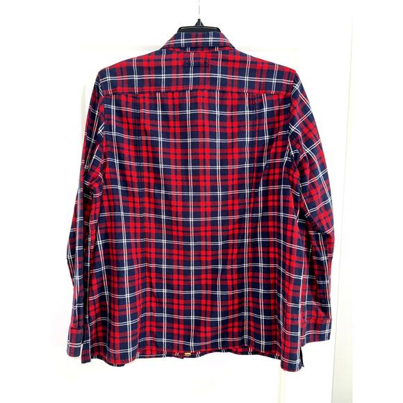 Duluth Trading Plaid Flannel Shirt Women’s XL Red/Blue - Picture 5 of 7